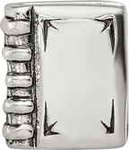 Sterling Silver 925 Antiqued Book Bead with Themed Design