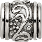 Sterling Silver 925 Floral Bead with Antiqued Finish  Elegant and Timeless