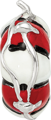 Sterling Silver Reflections Enameled Life Preserver Bead