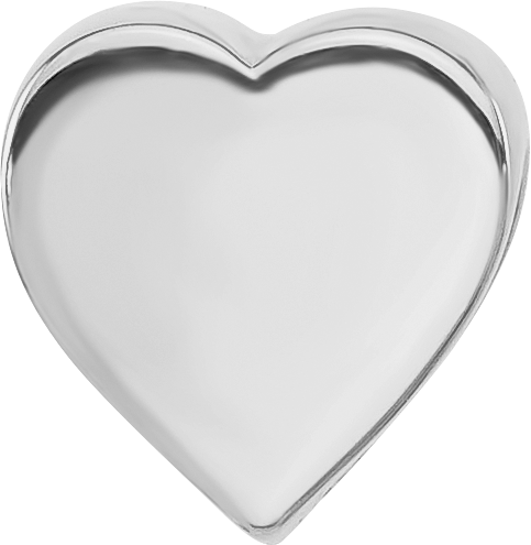Sterling Silver 925 Heart Themed Bead with Antiqued Finish and Solid Design