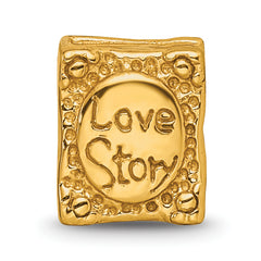 Sterling Silver Gold-plated Reflections Love Story Book Bead