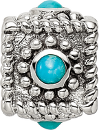 Sophia Jewelers Sterling Silver 4-Stone Turquoise Antiqued Bead