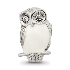 Sterling Silver Reflections Enameled Wise Owl Bead