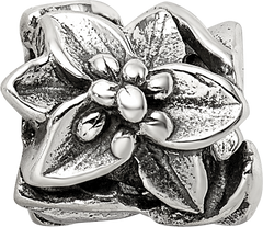 Sterling Silver Reflections Plumeria Floral Bead
