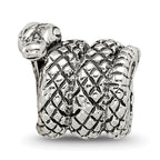 Sterling Silver 925 Snake Bead with Antiqued Finish for Timeless Elegance