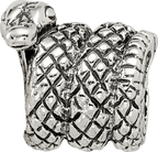 Sterling Silver 925 Snake Bead with Antiqued Finish for Timeless Elegance