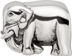 Sterling Silver 925 Elephant Bead with Antiqued Finish Solid Design