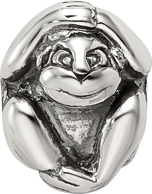 Sterling Silver Reflections Monkey Bead