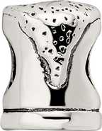 Sterling Silver 925 Beer Mug Bead with Antiqued Finish Solid Themed Design