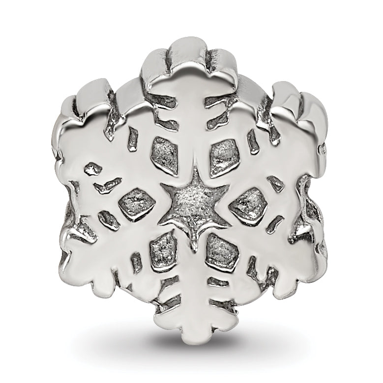 Sterling Silver Reflections Snowflake Bead