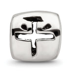 Sterling Silver 925 Peace Bead with Antiqued Finish  Solid Cast