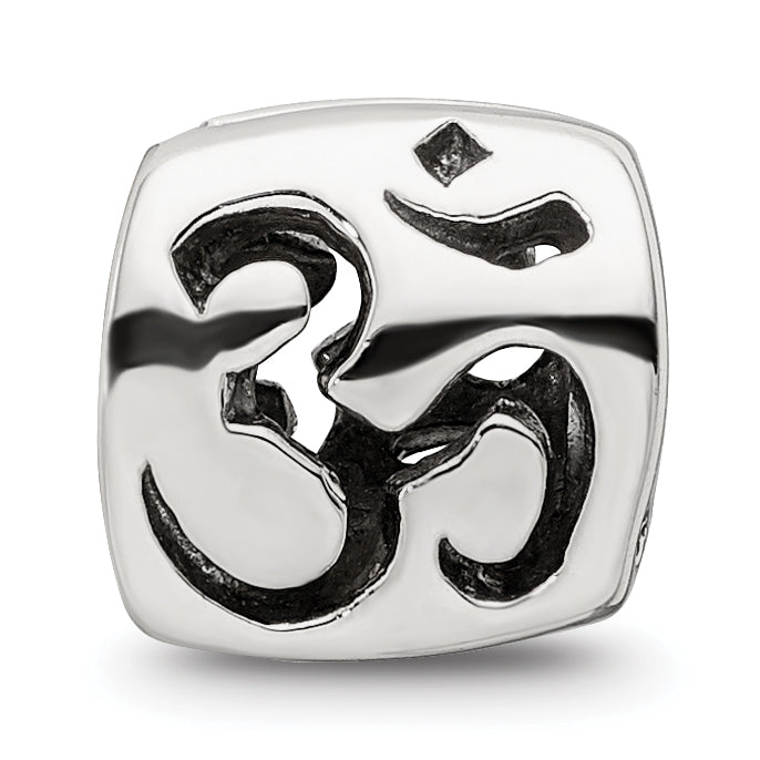 Sterling Silver Reflections Om Symbol Bead
