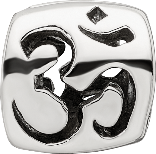 Sterling Silver Reflections Om Symbol Bead