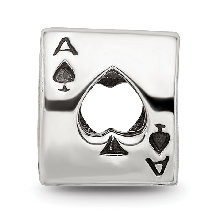 Sterling Silver Reflections Ace Card Bead