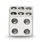 Sterling Silver 925 Antique Dice Bead with Casted Vintage Finish