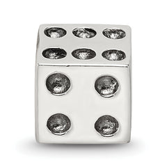 Sterling Silver Antique Reflections Dice Bead
