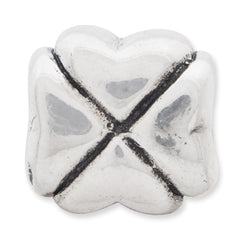 Sterling Silver 925 Clover Bead with Antiqued Finish SolidCraft Design