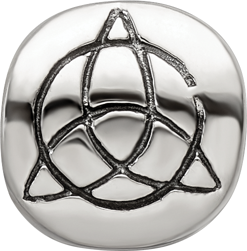 Sterling Silver 925 Celtic Trinity Bead with Antiqued Finish Solid Craftsmanship