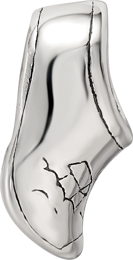 Sterling Silver 925 Holland Shoe Bead with Antiqued Finish