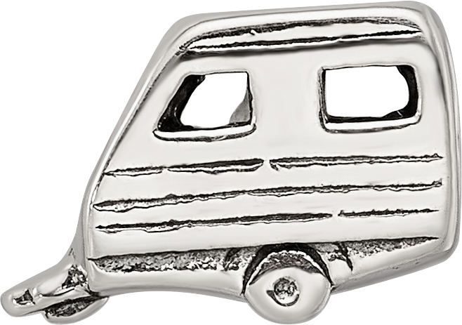 Sterling Silver 925 Antiqued Themed Bead with Solid Casted Design