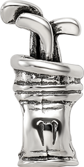 Sterling Silver 925 Antiqued Golf Bag Bead Solid Casted for Charm Bracelet