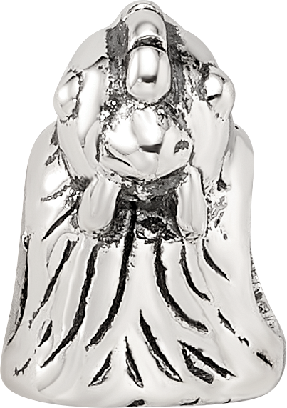 Sterling Silver 925 Antiqued Chicken Bead with Themed Design