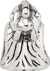 Sterling Silver 925 Antiqued Chicken Bead with Themed Design