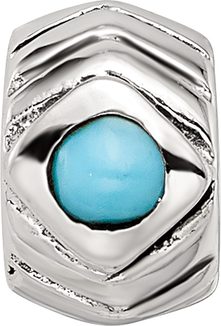 Sterling Silver Reflections Turquoise Bead