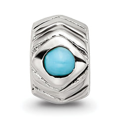 Sterling Silver Reflections Turquoise Bead