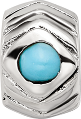 Sterling Silver Reflections Turquoise Bead