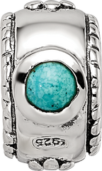 Sterling Silver Reflections Turquoise Bead