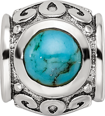 Sterling Silver Reflections Turquoise Bead