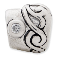 Sterling Silver Reflections CZ Bead