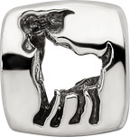 Sterling Silver 925 Aries Zodiac Bead with Antiqued Finish Elegant Boutique Charm
