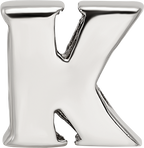 Sterling Silver 925 Polished Letter K Bead Solid & Elegant Design