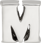 Sophia Jewelers Sterling Silver 925 Polished Letter M Bead Elegant Cast Design