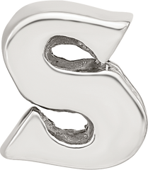 Sterling Silver Reflections Letter S Bead