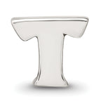 Sterling Silver 925 Polished Letter T Bead Solid and Elegant