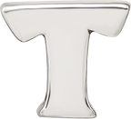 Sterling Silver 925 Polished Letter T Bead Solid and Elegant