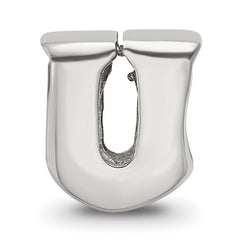 Sterling Silver Reflections Letter U Bead