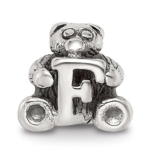 Sterling Silver Reflections Kids Letter F Bead
