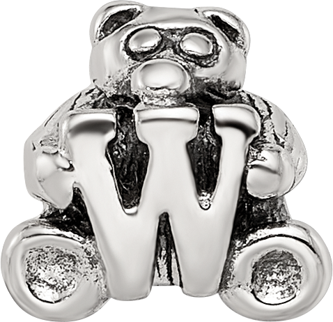 Sterling Silver 925 Kids Bead with Polished Antiqued Finish Solid