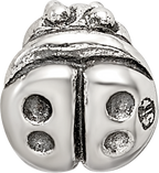 Sterling Silver 925 Ladybug Bead for Kids with Antiqued Finish