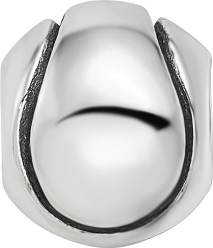 Sterling Silver 925 Antiqued Kids Tennis Ball Bead Solid Design